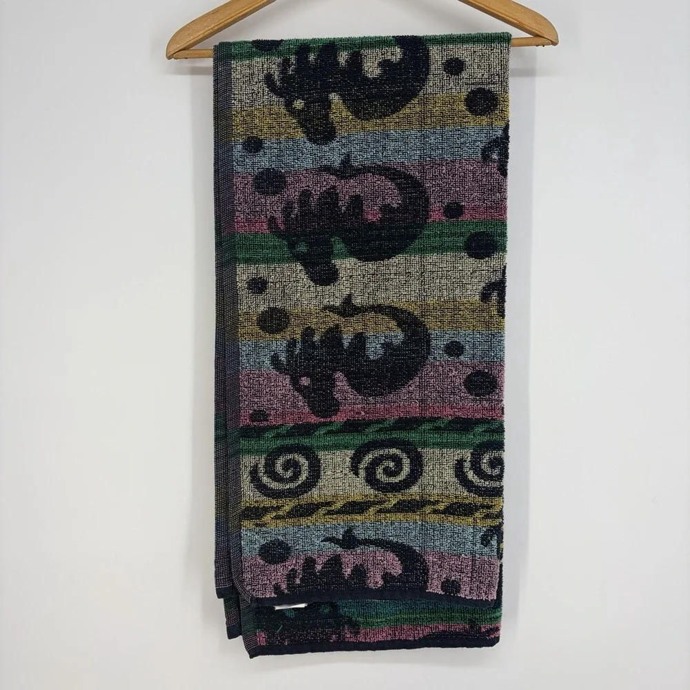 Vtg Kaufman Multicolored Tropical‎ Beach Pool Towel 28